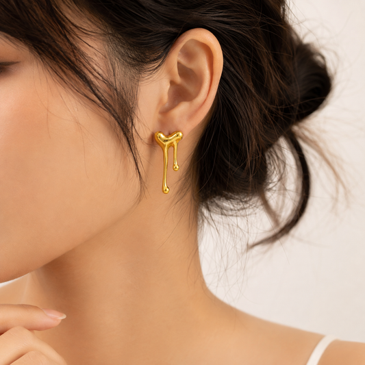 Golden Melt Drip Earrings