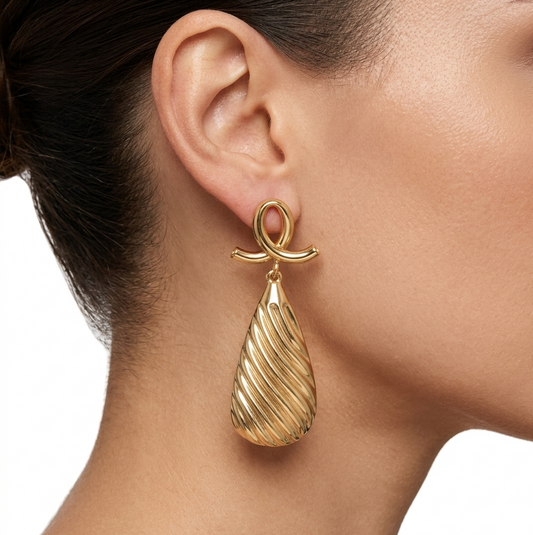 Akshaa Twisted Drop Earrings