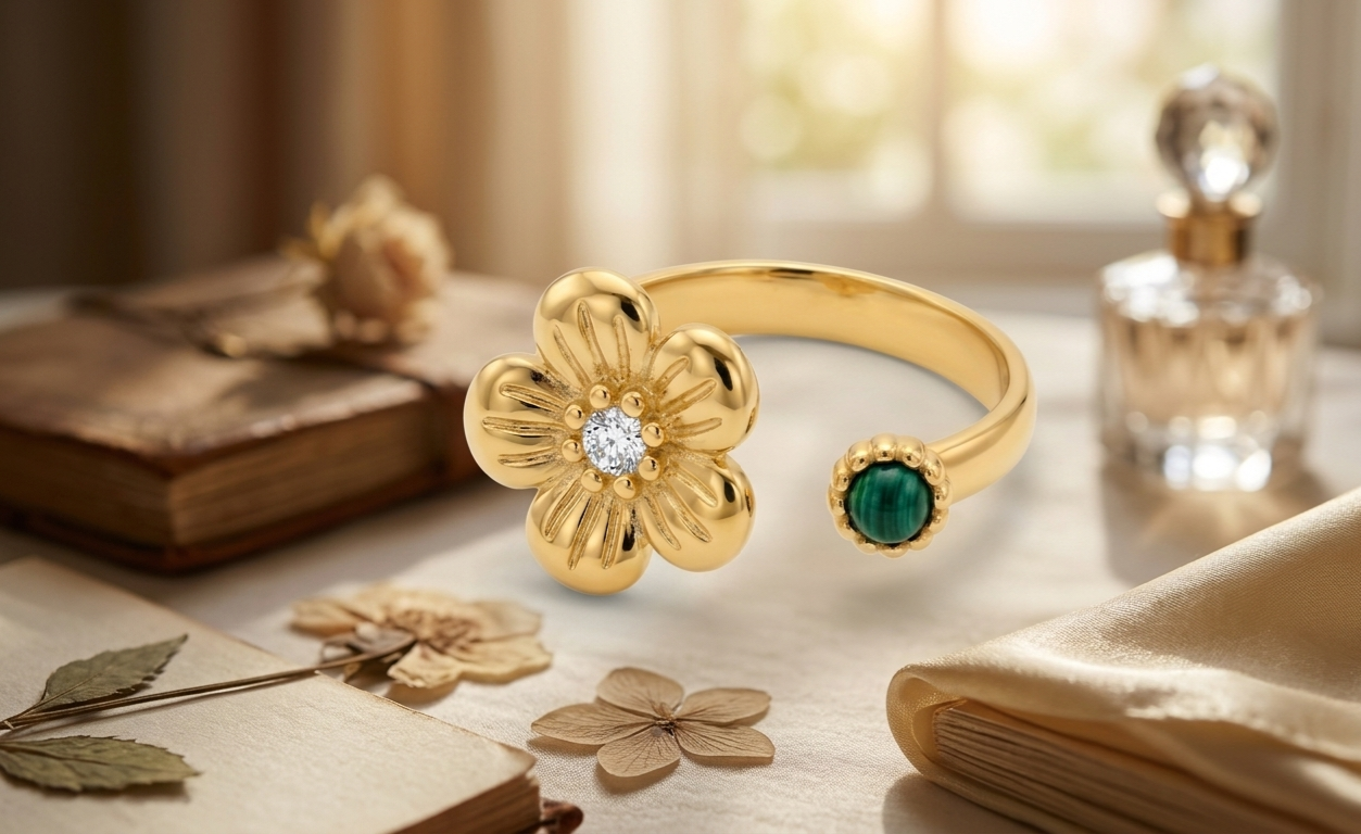 Golden Daisy Bloom Ring