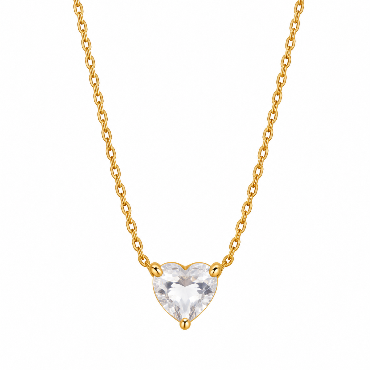 Sparkling Petite heart Pendant Necklace – Elegant & Minimal