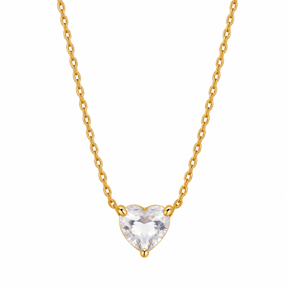 Sparkling Petite heart Pendant Necklace – Elegant & Minimal