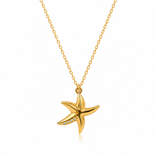 Golden Starlet Pendant Necklace