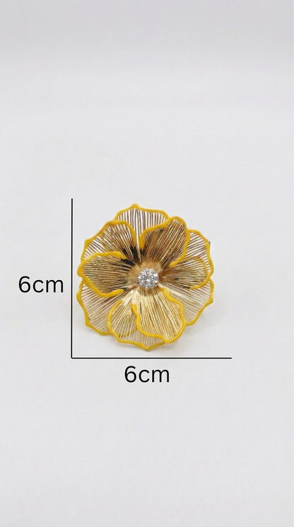 Golden Bloom Statement  Earrings
