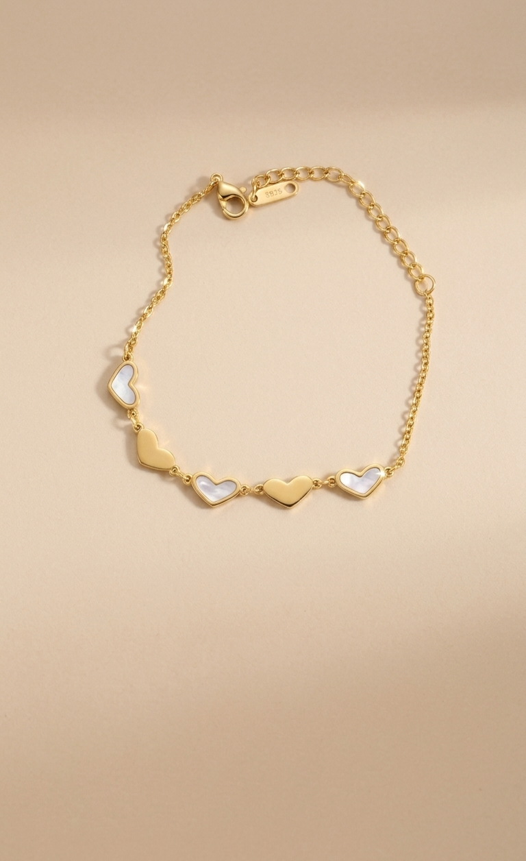 Golden Love Link Bracelet