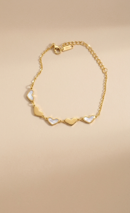 Golden Love Link Bracelet