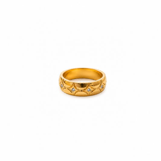 Golden Mosaic Ring