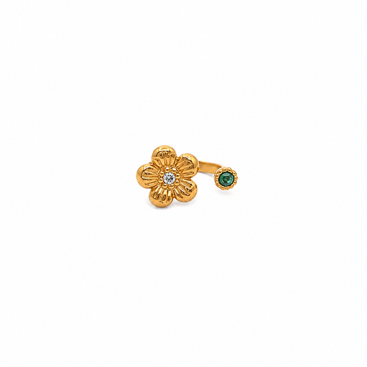Golden Daisy Bloom Ring