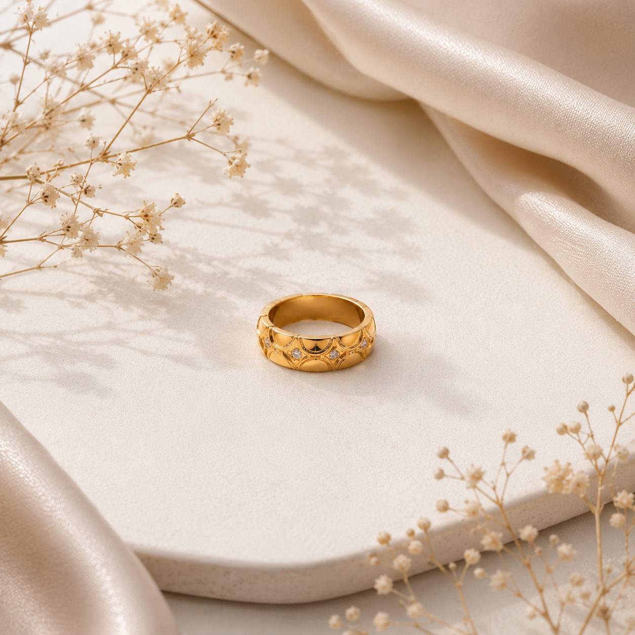 Golden Mosaic Ring