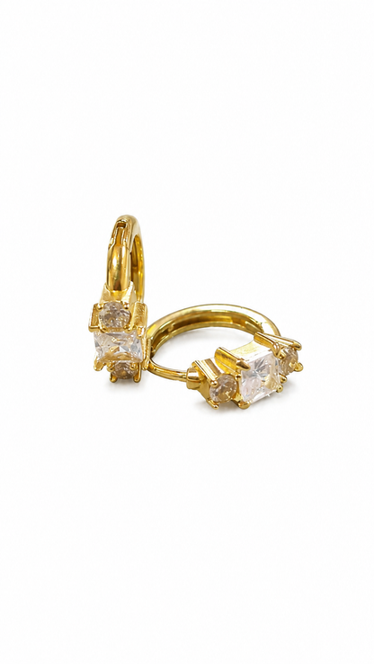 Celeste Gem Huggie Earrings