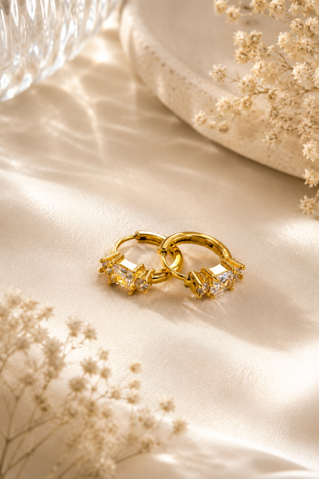 Celeste Gem Huggie Earrings