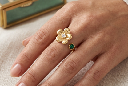Golden Daisy Bloom Ring