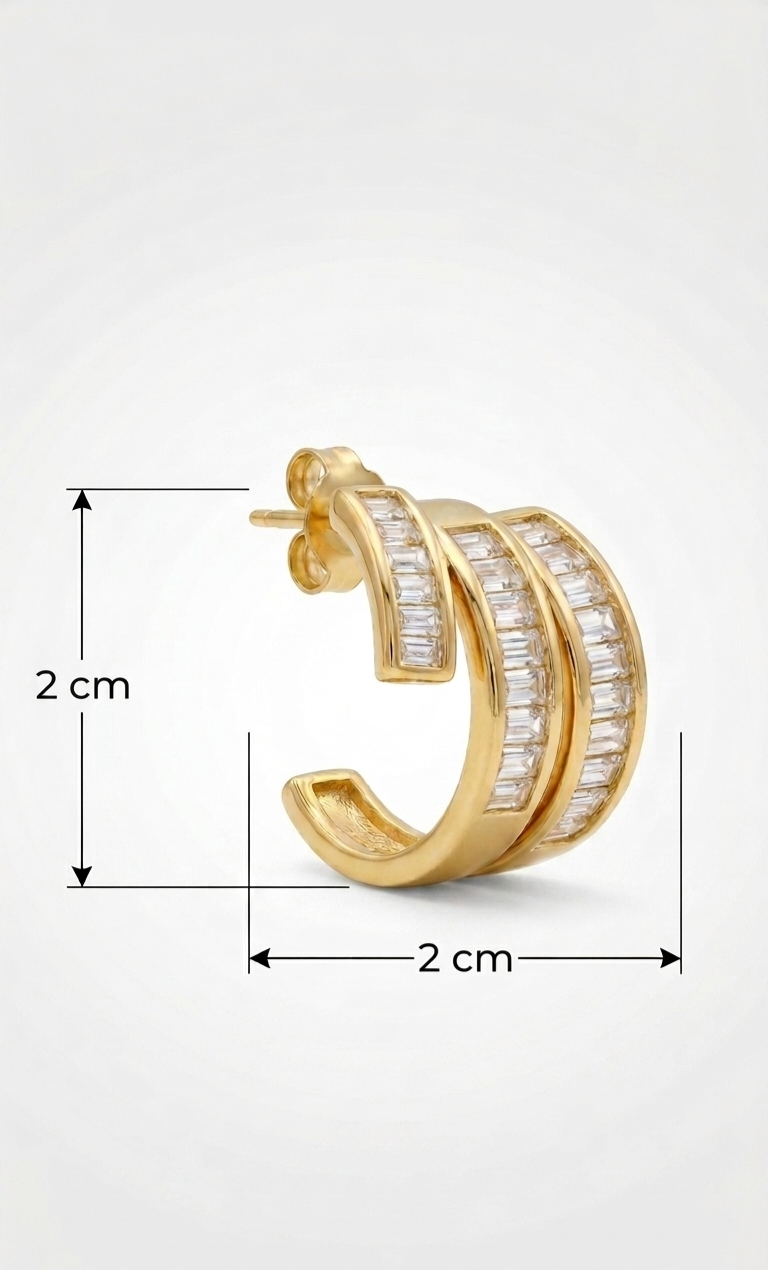 Golden Luxe Layered Stud Earrings