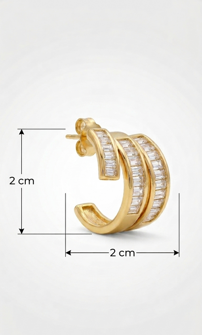 Golden Luxe Layered Stud Earrings