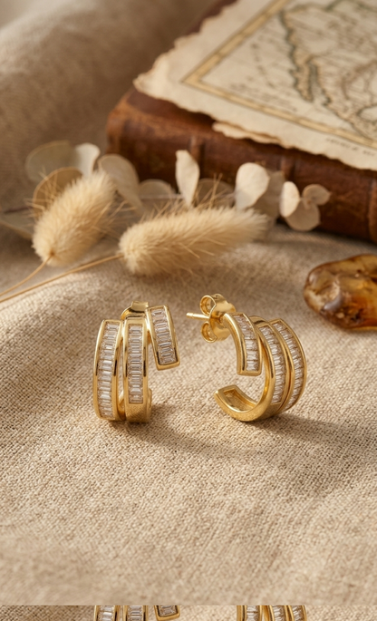 Golden Luxe Layered Stud Earrings
