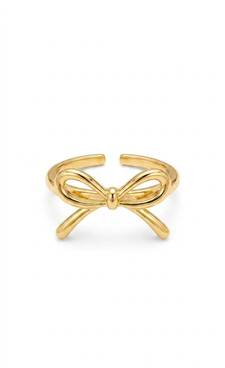 Golden Bow Statement Ring