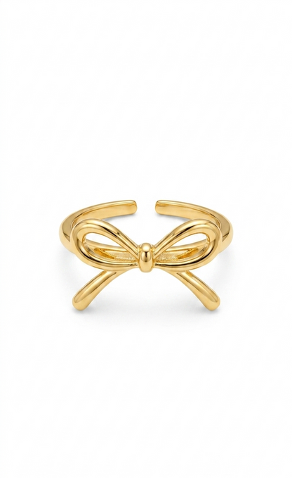 Golden Bow Statement Ring