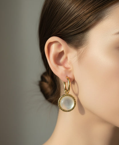 The Akshaa Classic Pearl Hoops