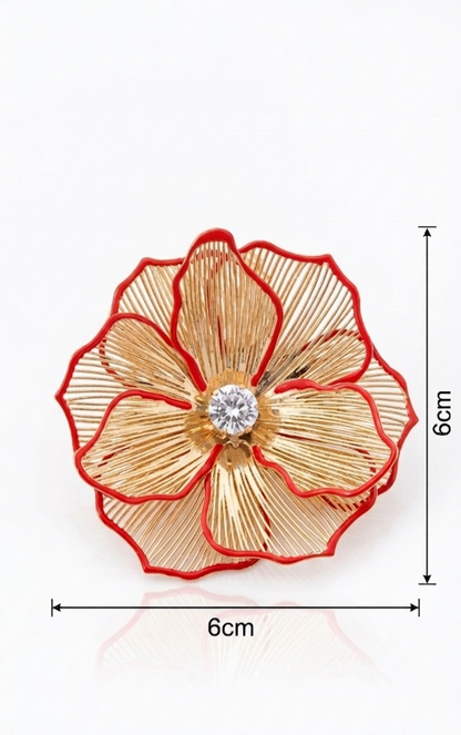 Golden Bloom Statement  Earrings