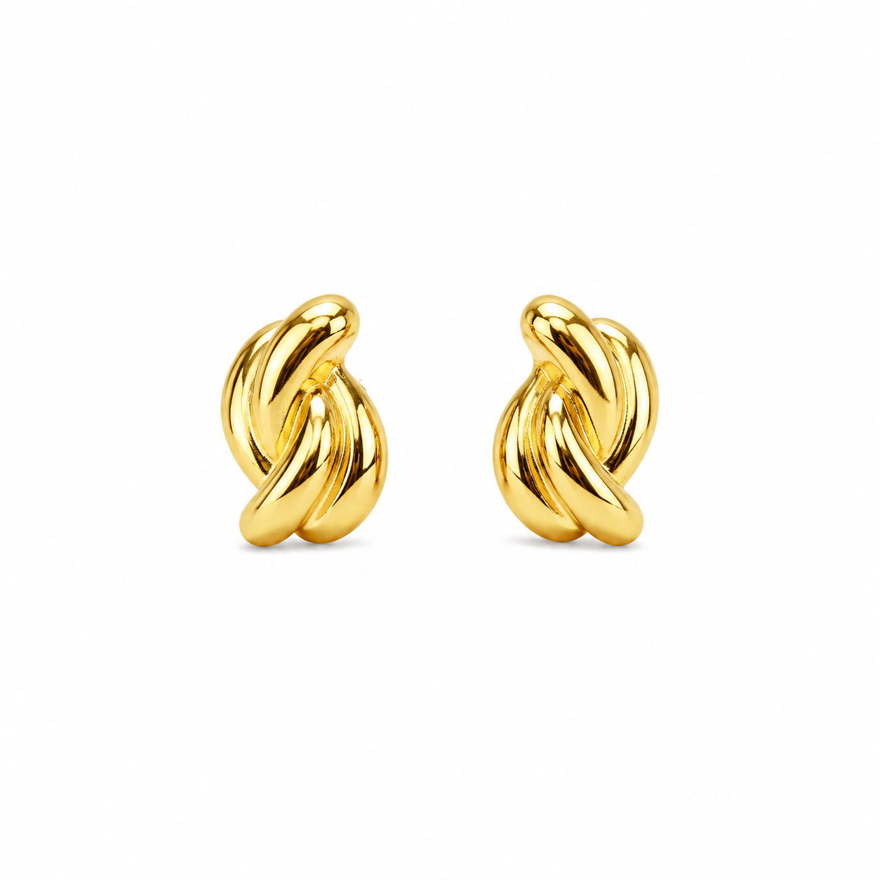 Golden Twist Knot Earrings