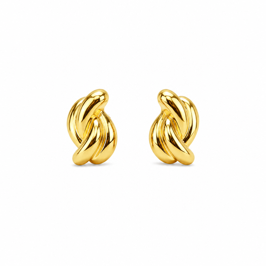Golden Twist Knot Earrings