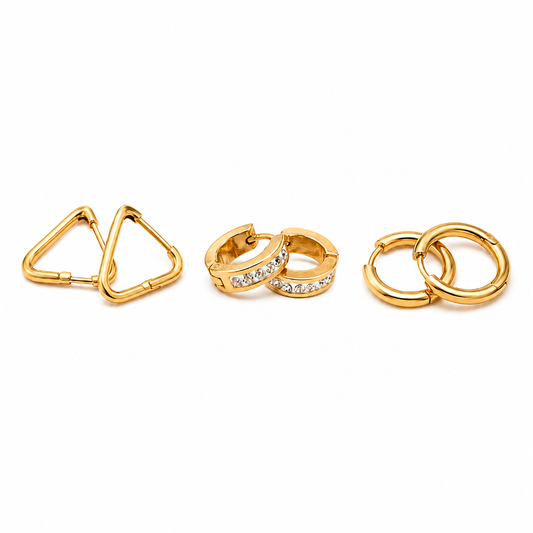 Golden Essentials Earring Combo