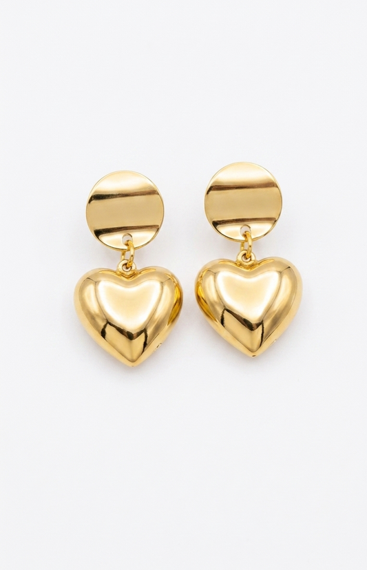 Golden Amour Drop Earrings