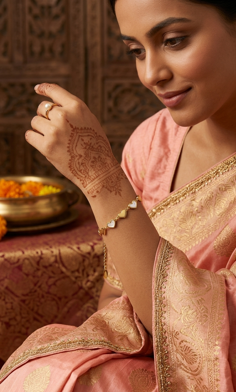 Golden Love Link Bracelet