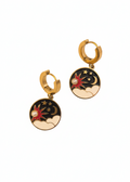Celestial Day & Night Enamel Hoop Earrings