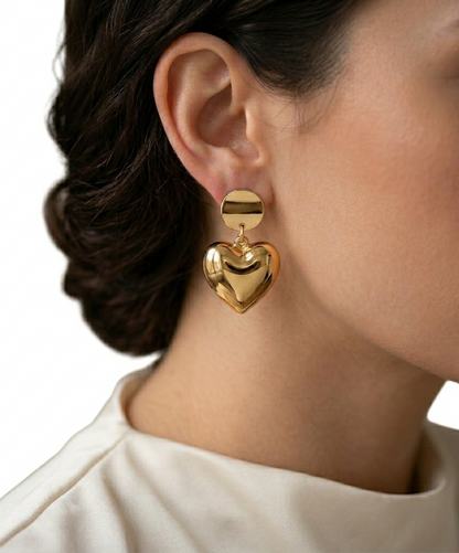 Golden Amour Drop Earrings