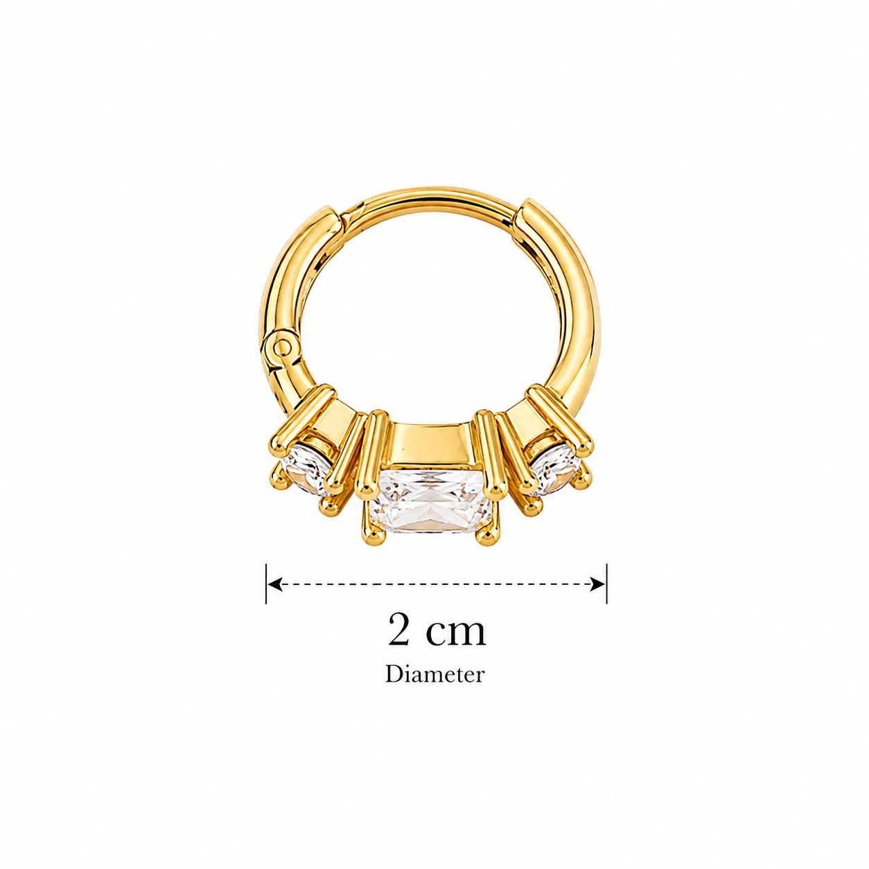 Celeste Gem Huggie Earrings