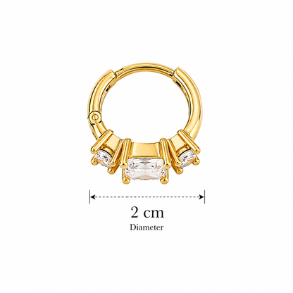 Celeste Gem Huggie Earrings