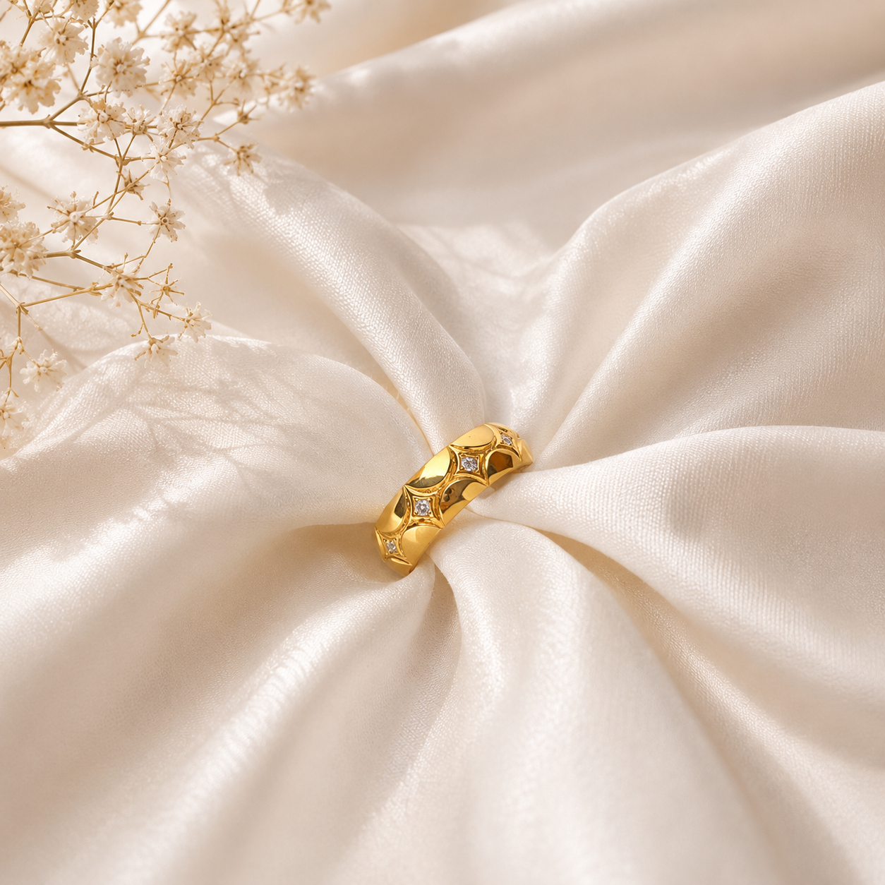 Golden Mosaic Ring