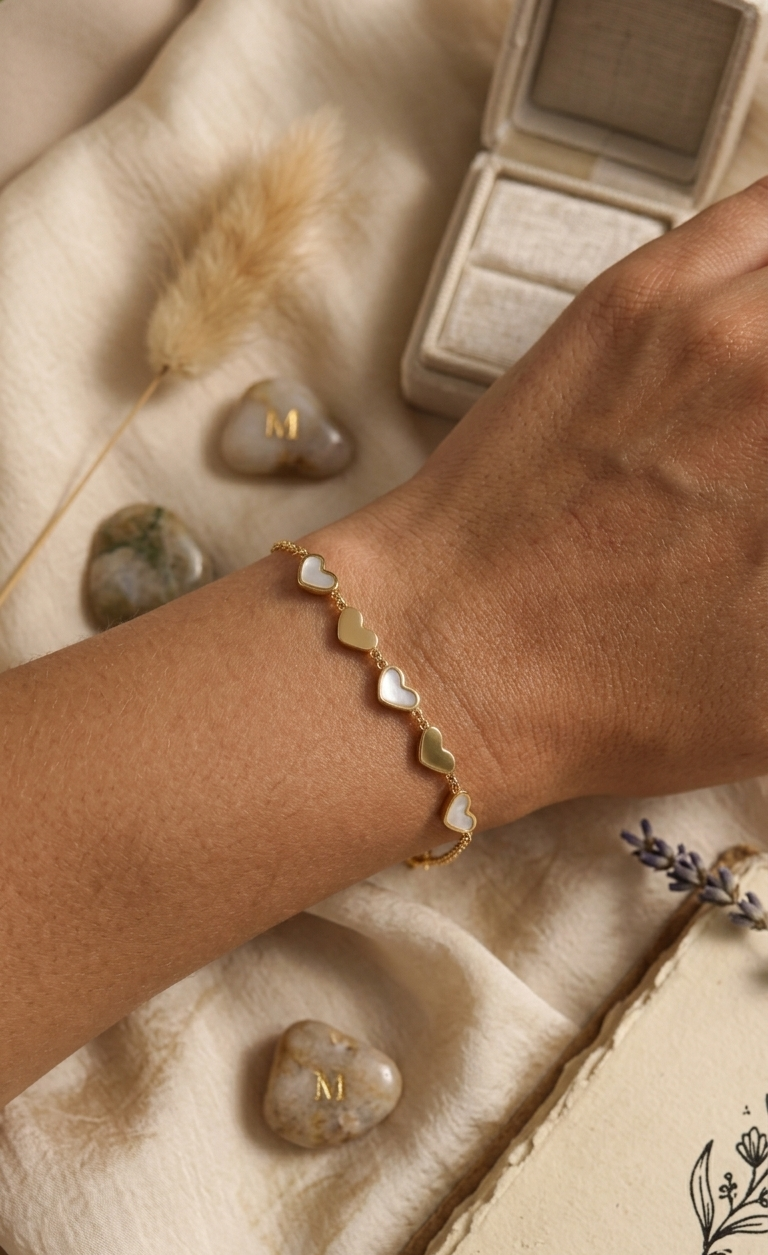 Golden Love Link Bracelet