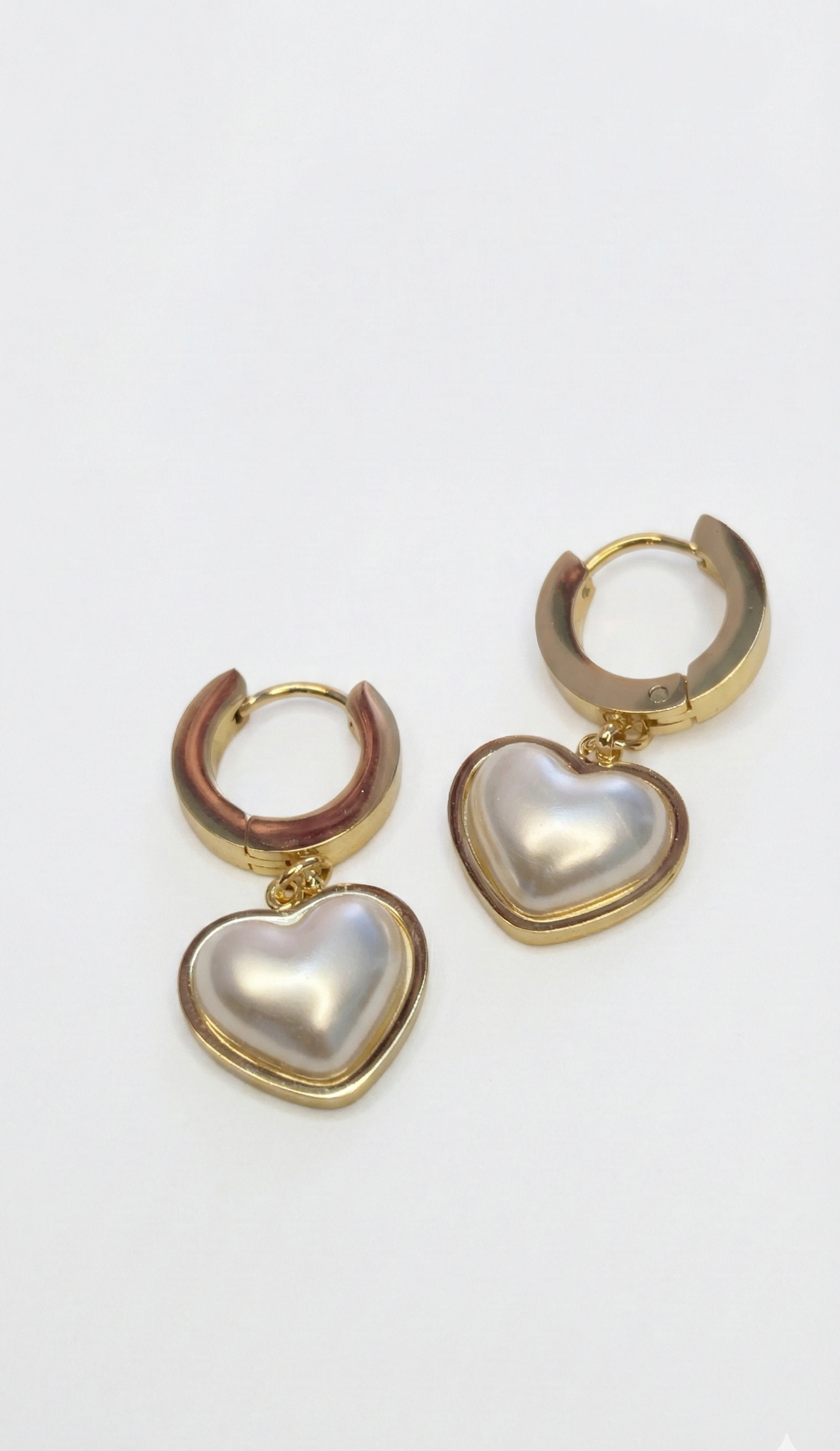 Amour Pearl Drop Hoops