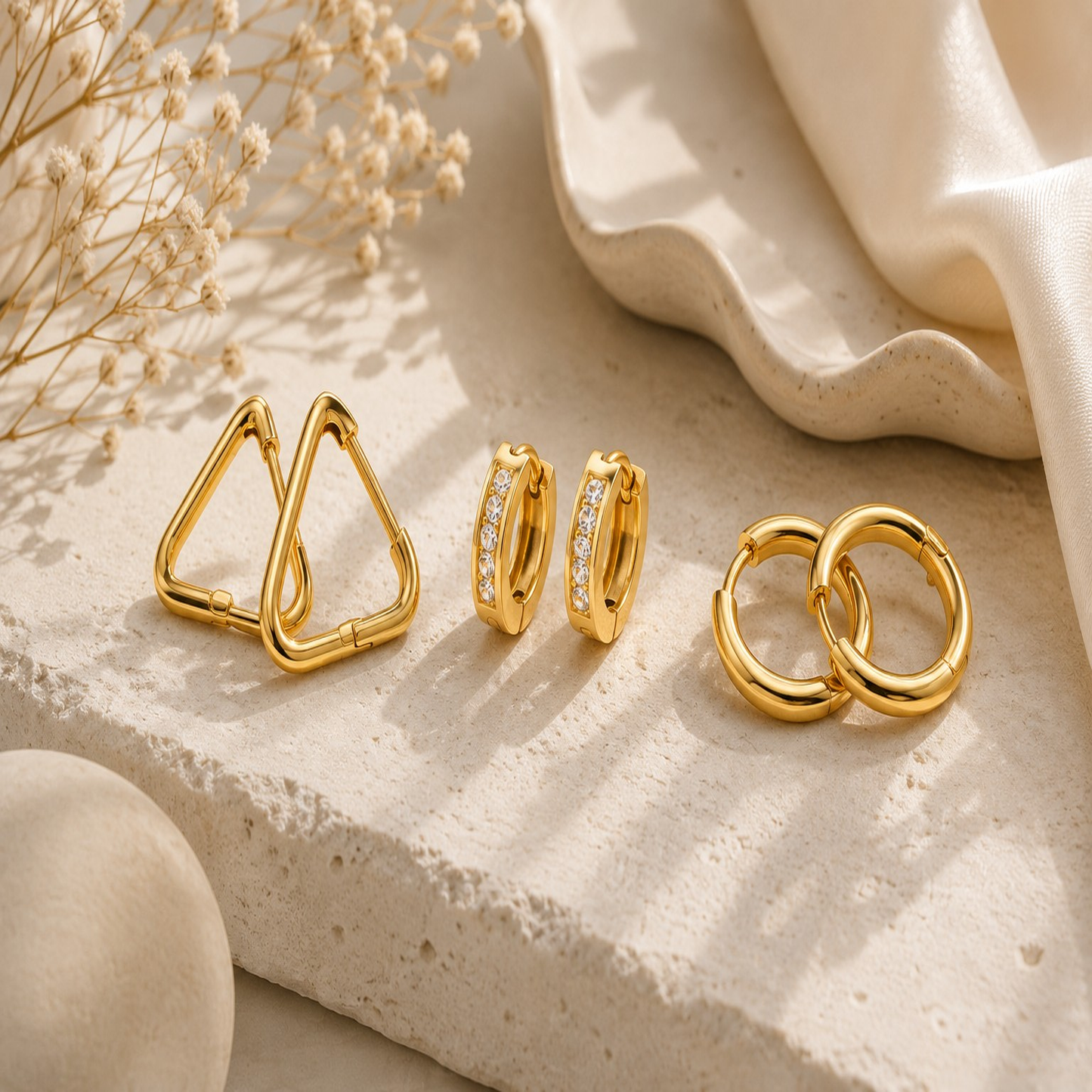 Golden Essentials Earring Combo