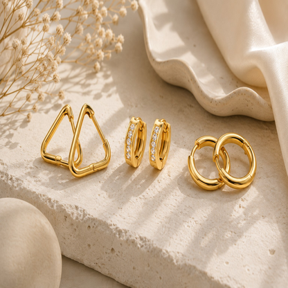 Golden Essentials Earring Combo