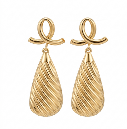Akshaa Twisted Drop Earrings