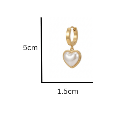 Amour Pearl Drop Hoops