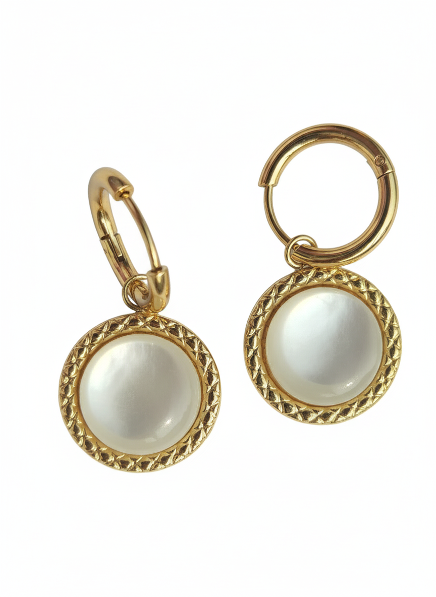 The Akshaa Classic Pearl Hoops