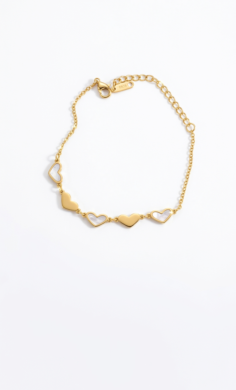 Golden Love Link Bracelet