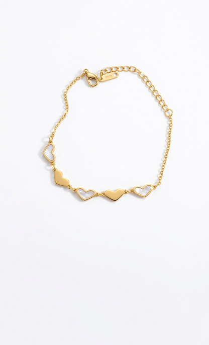 Golden Love Link Bracelet
