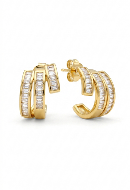 Golden Luxe Layered Stud Earrings