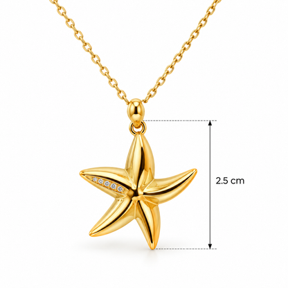 Golden Starlet Pendant Necklace