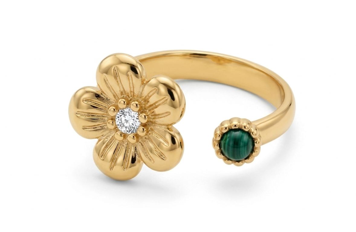 Golden Daisy Bloom Ring