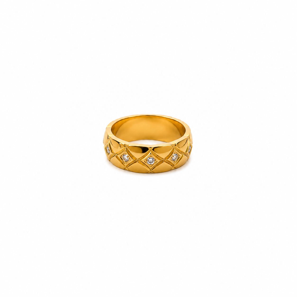Golden Diamond Lattice Full-Band Ring