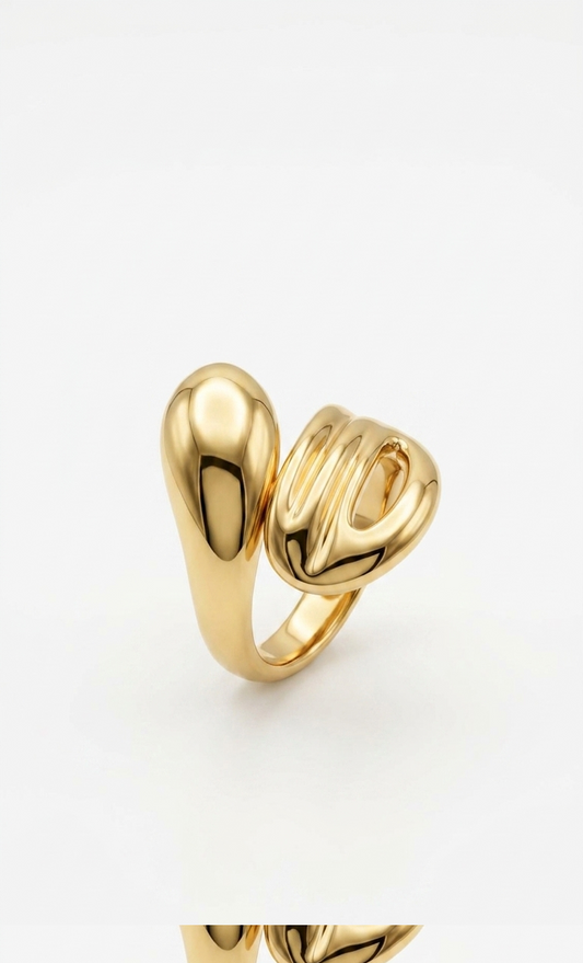 Golden Aura Sculpted Ring