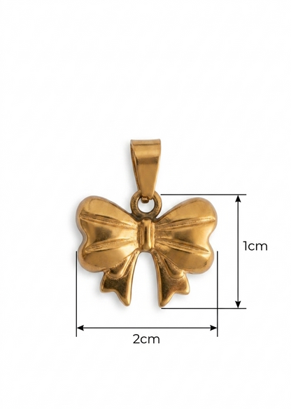 Golden  Bow Pendant  Necklace